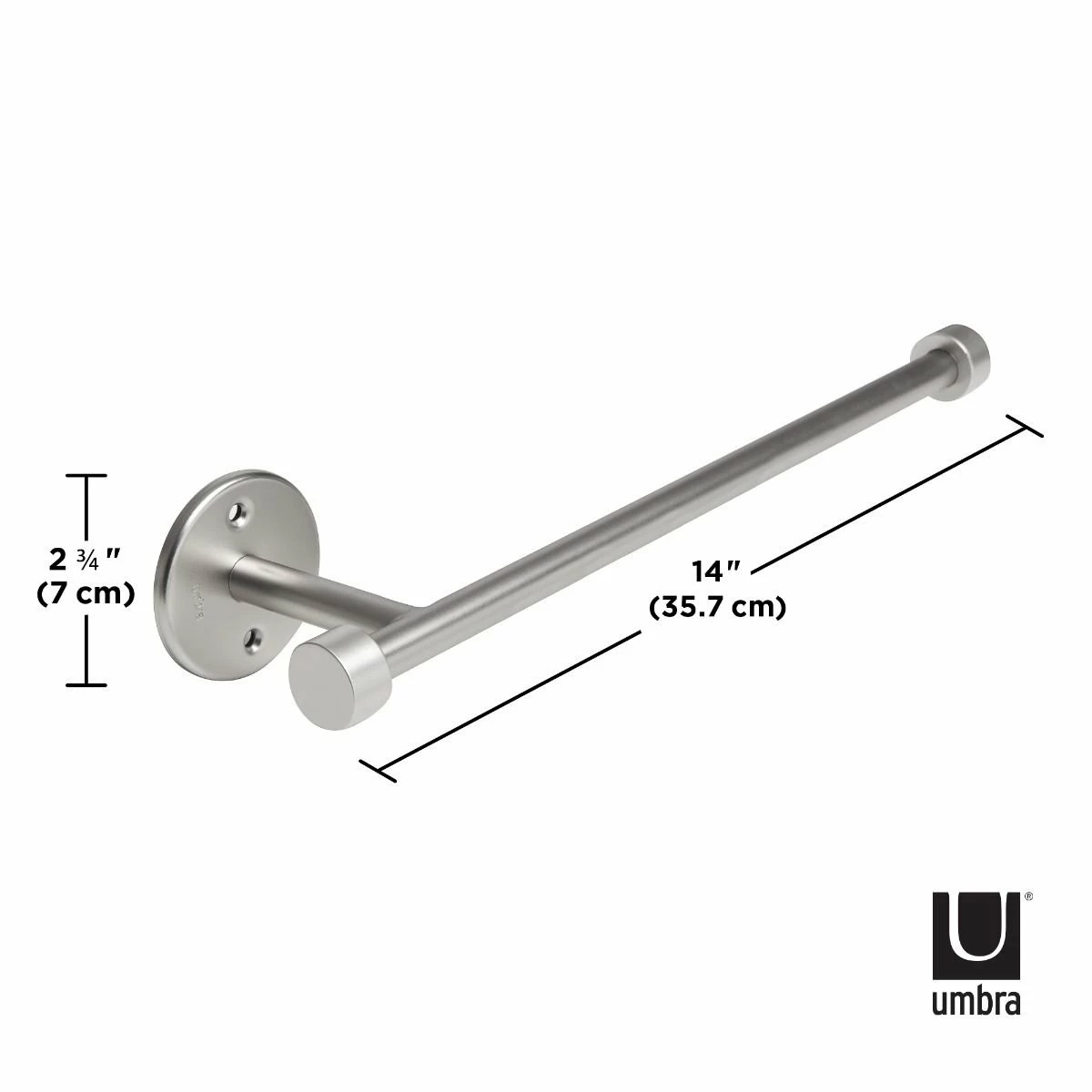 Umbra Cappa Wall Mounted Paper Towel Holder | Nickel 9 Umbra Cappa Wall Mounted Paper Towel Holder | Nickel - Image 7