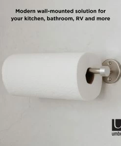 Umbra Cappa Wall Mounted Paper Towel Holder | Nickel 24 Umbra Cappa Wall Mounted Paper Towel Holder | Nickel -Glassware & Drinkware Shop cappa11