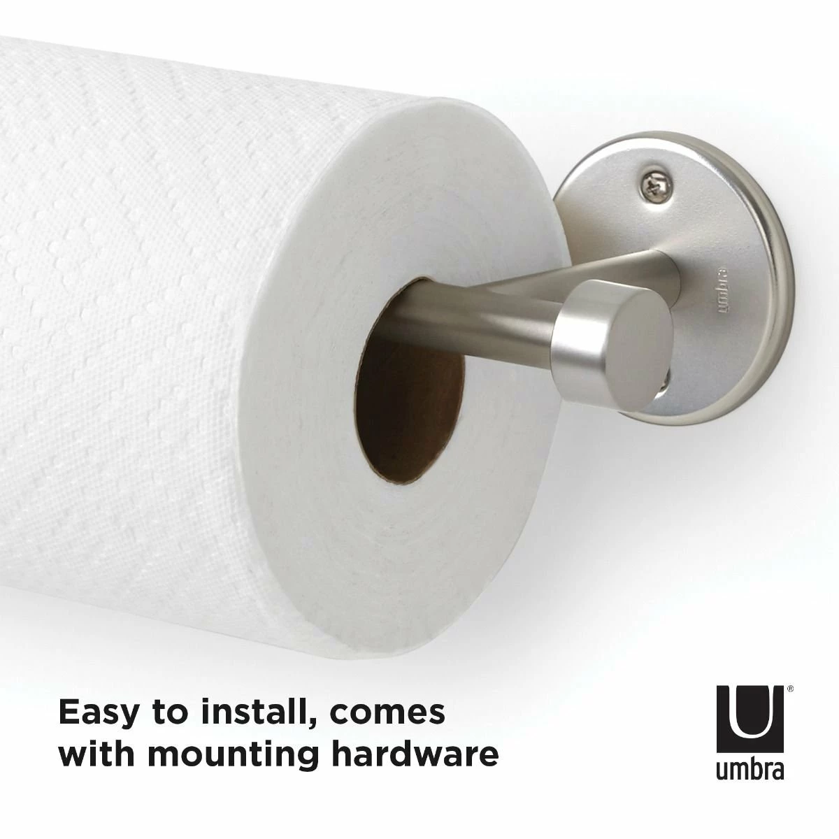 Umbra Cappa Wall Mounted Paper Towel Holder | Nickel 12 Umbra Cappa Wall Mounted Paper Towel Holder | Nickel - Image 10