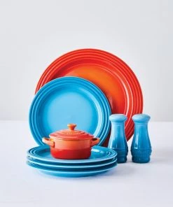 Le Creuset 2-Piece Salt & Pepper Shakers | Caribbean Blue 6 Le Creuset 2-Piece Salt & Pepper Shakers | Caribbean Blue -Glassware & Drinkware Shop car