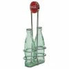 TableCraft 1oz Coca-Cola Salt & Pepper Shakers | Green Tinted Glass With Retro Rack -Glassware & Drinkware Shop cc339n 01.default