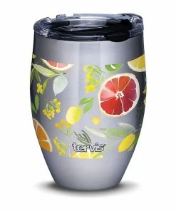 Tervis® 12oz Triple-Walled Insulated Stainless Steel Stemless Wine Tumbler With Lid | Yao Cheng® Citrus - Yellow
