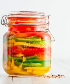 Kilner Swing Top Square Glass Spice Jar | 2.3oz -Glassware & Drinkware Shop cliptop3