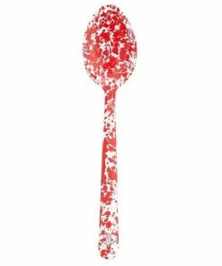 Crow Canyon Home Crow Canyon Enameled Serving Spoon Red Marble