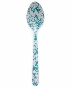 Crow Canyon Home Crow Canyon Enameled Serving Spoon Turquoise Marble