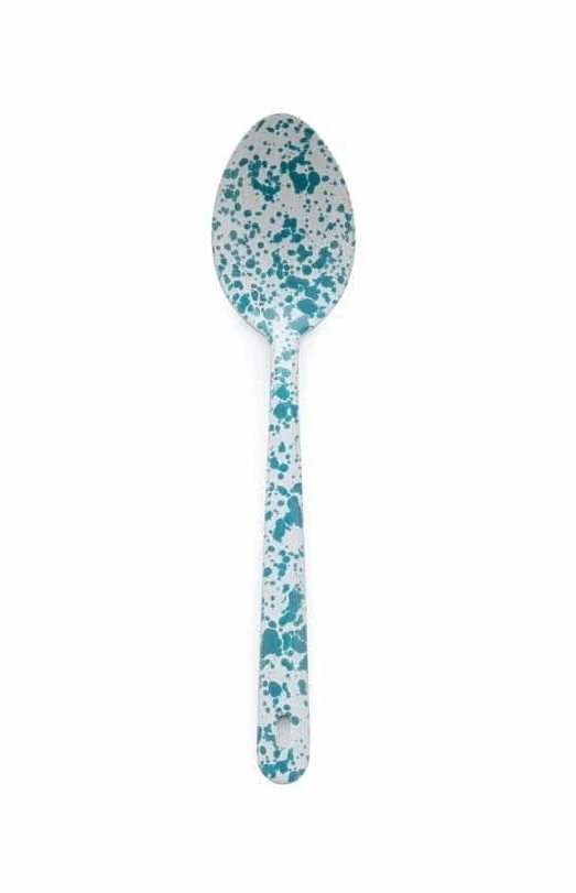 Crow Canyon Home Crow Canyon Enameled Serving Spoon Turquoise Marble 3 Crow Canyon Home Crow Canyon Enameled Serving Spoon Turquoise Marble