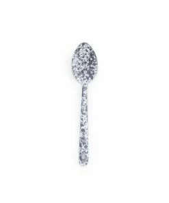 Crow Canyon Home Crow Canyon Enameled Slotted Spoon Grey Marble