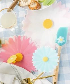 Charles Viancin Silicone Drink Covers | Daisy (Set Of 2 - Aqua & White) -Glassware & Drinkware Shop daisy covers life 2
