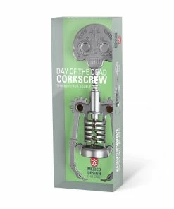 Kikkerland Corkscrew | Day Of The Dead Skull -Glassware & Drinkware Shop day of the dead main 3