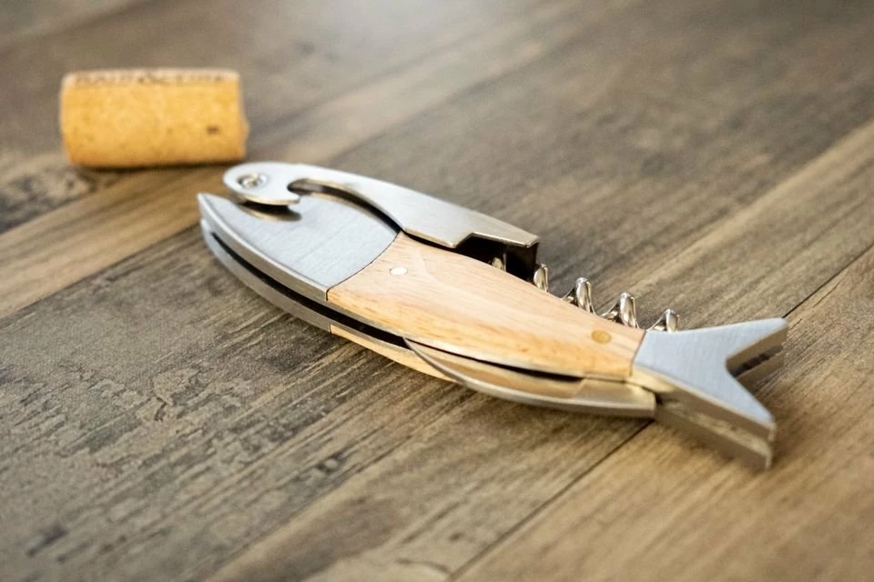 Kikkerland Corkscrew Bottle Opener | Fish 5 Kikkerland Corkscrew Bottle Opener | Fish - Image 3