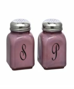 Mosser Glass Monogram Salt & Pepper Set | Eggplant