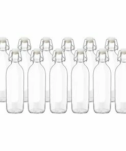 Bormioli Rocco 33.75oz Emilia Glass Bottles | Set Of 12