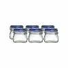 Bormioli Rocco 0.5L Swing Top Fido Canning Jars - Blue Lid | 6-pack -Glassware & Drinkware Shop ekb br05lf