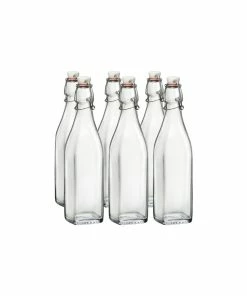 Bormioli Rocco 17oz Swing Top Glass Bottles | 6-pack
