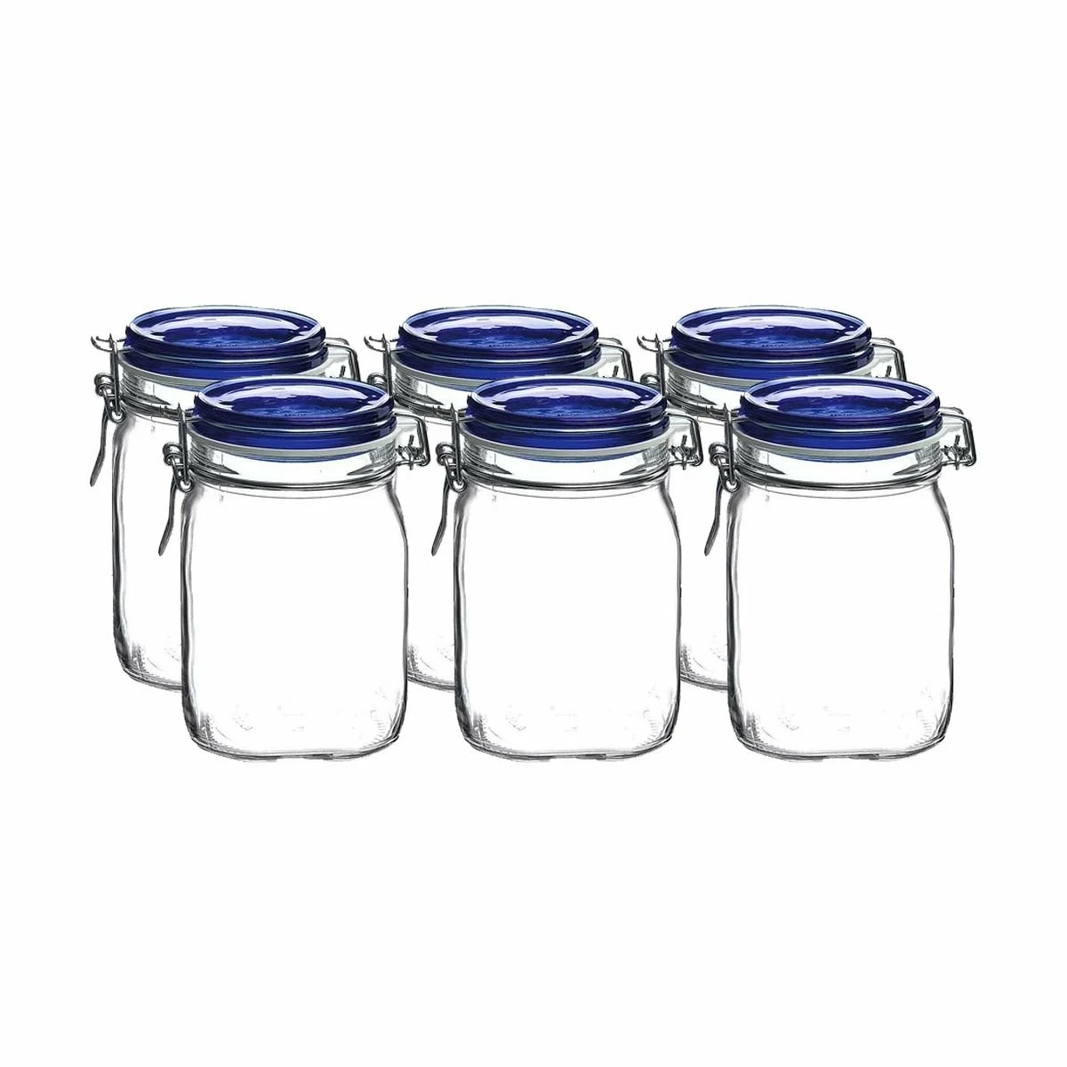 Bormioli Rocco 1L Swing Top Fido Canning Jars - Blue Lid | 6-pack 3 Bormioli Rocco 1L Swing Top Fido Canning Jars - Blue Lid | 6-pack