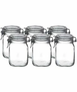 Bormioli Rocco 1L Swing Top Fido Canning Jars | 6-pack