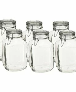 Bormioli Rocco 3L Swing Top Glass Fido Glass Jars | 6-pack