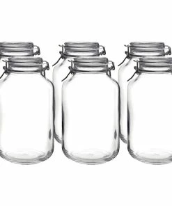 Bormioli Rocco 4L Swing Top Fido Glass Jars | 6-pack