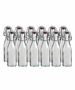 Bormioli Rocco 8.5oz Swing Top Glass Bottles | 12-pack