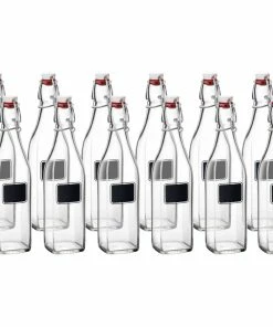 Bormioli Rocco 17oz Swing Top Bottles With Chalkboard Label | 12-pack