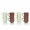 Everything Kitchens Modern Flat 8-Piece Mug Set | Brown & Beige -Glassware & Drinkware Shop ekb ekx 8ms brbg