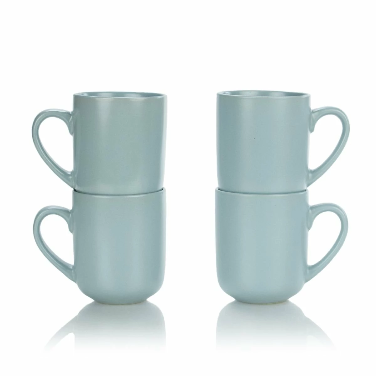 Everything Kitchens Modern Flat 15oz Mugs (Set Of 4) | Dusty Blue 3 Everything Kitchens Modern Flat 15oz Mugs (Set Of 4) | Dusty Blue