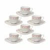 Tognana Brunico Espresso Cups & Saucers | Set Of 6 2 Tognana Brunico Espresso Cups & Saucers | Set Of 6 -Glassware & Drinkware Shop espresso cups with saucers set of 6
