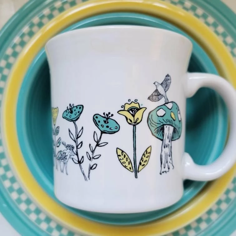 Fiesta® 12oz Java Mug | Nordic Woodland (White) 6 Fiesta® 12oz Java Mug | Nordic Woodland (White) - Image 4