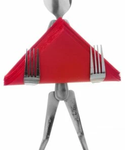 Forked Up Art Napkin Holder Stand - Spoon Art Figurine