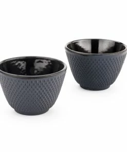 Bredemeijer Xilin Cast Iron Tea Mugs Set Of 2 | Blue -Glassware & Drinkware Shop g004b detail2 1