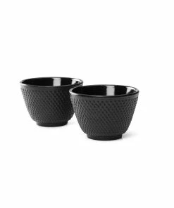 Bredemeijer Xilin Cast Iron Tea Mugs Set Of 2 | Black