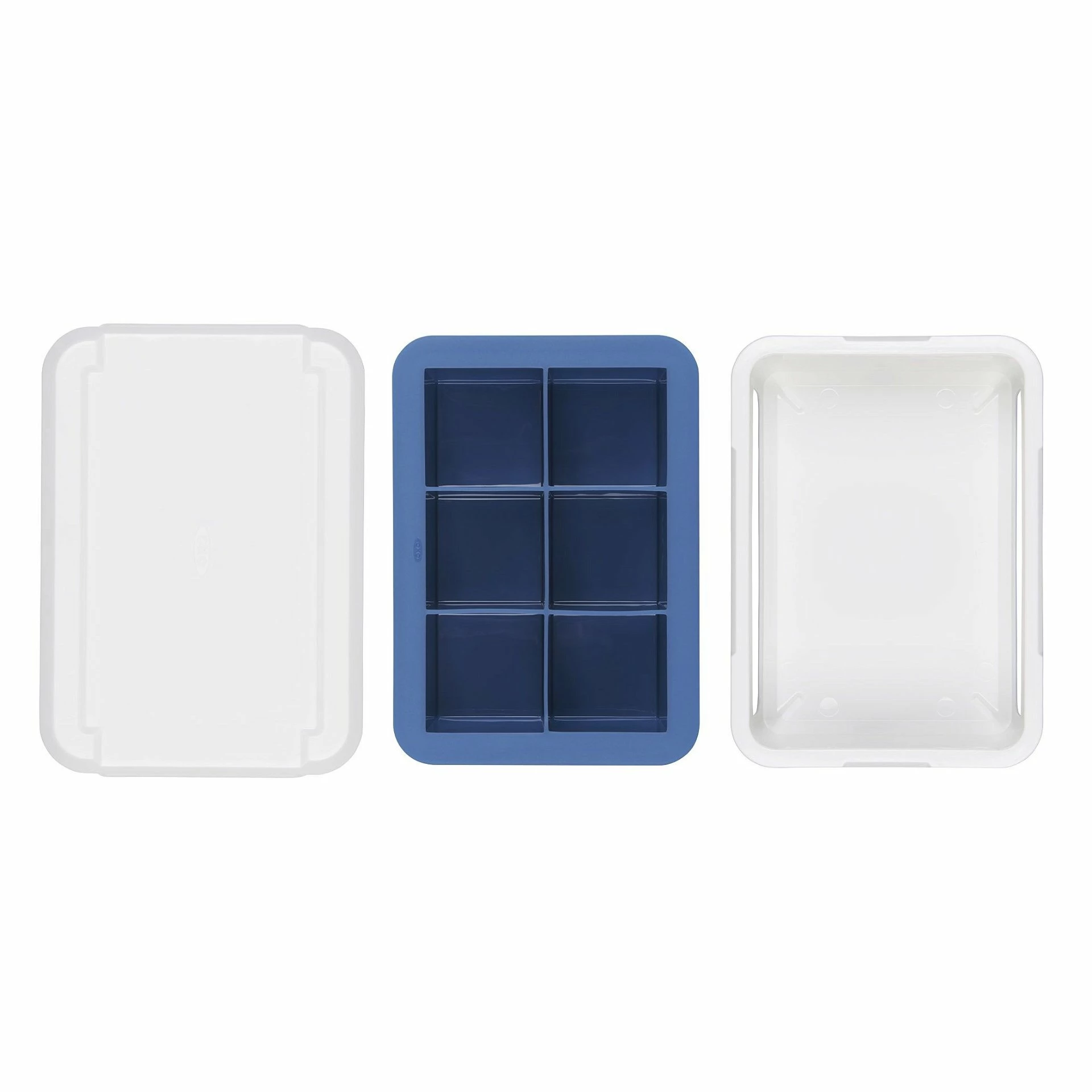 OXO Good Grips Covered Ice Cube Tray | Large Cubes 6 OXO Good Grips Covered Ice Cube Tray | Large Cubes - Image 4