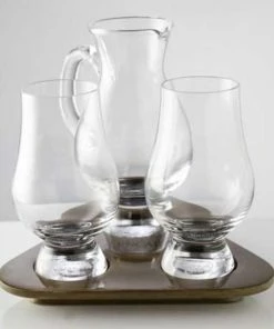 Stolzle Glencairn Crystal Whiskey Flight Tray Set With Pitcher -Glassware & Drinkware Shop glencairn whiskey tasting set 355 54 31 20 800x800 1