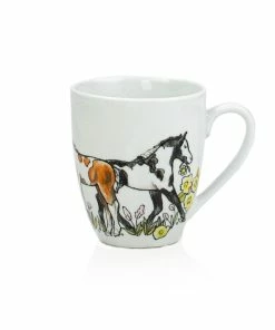 Everything Kitchens Barnyard Baby Animals 12oz Mugs (Set Of 4) | Assorted -Glassware & Drinkware Shop horse mug view 1 1