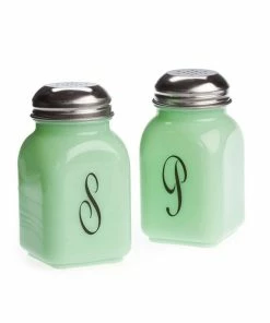 Mosser Glass Monogram Salt & Pepper Set | Jadeite
