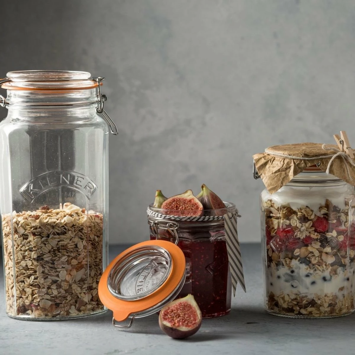 Kilner Facetted Clip Top Jar | 63.4oz 5 Kilner Facetted Clip Top Jar | 63.4oz - Image 3