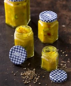 Kilner Twist Top Hexagonal Jar (Blue) | 1.6oz 9 Kilner Twist Top Hexagonal Jar (Blue) | 1.6oz -Glassware & Drinkware Shop kilner twisttopjars bottles piccalilli