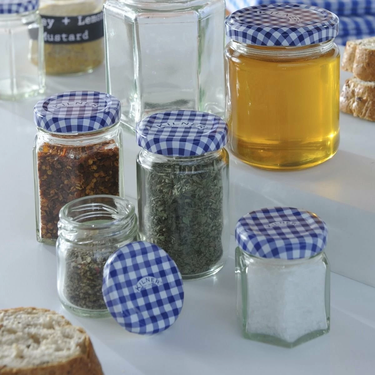 Kilner Twist Top Hexagonal Jar (Blue) | 1.6oz 5 Kilner Twist Top Hexagonal Jar (Blue) | 1.6oz - Image 3