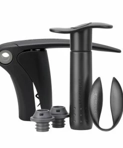 Le Creuset 5-Piece Wine Tools Set | Black & Grey