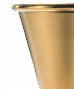 Mercer Barfly 0.5oz X 0.75oz Japanese Style Jigger | Gold Plated -Glassware & Drinkware Shop m37000gd barfly gold plated jigger 0.5oz 0.75oz closeup