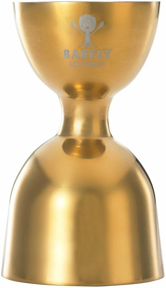 Mercer Barfly 1oz X 2oz Bell Style Jigger | Gold Plated 3 Mercer Barfly 1oz X 2oz Bell Style Jigger | Gold Plated
