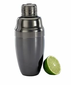Mercer Barfly 3-Piece Heavy Duty Cocktail Shaker Set | Gun Metal Black