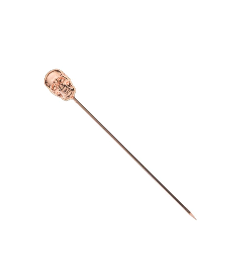 Mercer Barfly Stainless Steel Skull Cocktail Picks (Set Of 12) | Copper Plated 3 Mercer Barfly Stainless Steel Skull Cocktail Picks (Set Of 12) | Copper Plated