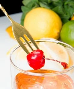 Mercer Barfly 12.4" Bar Spoon With Fork | Gold Plated 12 Mercer Barfly 12.4" Bar Spoon With Fork | Gold Plated -Glassware & Drinkware Shop mercer barfly gold plated bar spoon with fork spearingimage