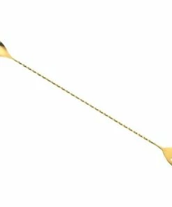 Mercer Barfly 15.75" Bar Spoon With Strainer | Gold Plated