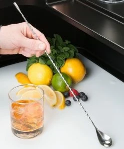 Mercer Barfly 15.75" Classic Bar Spoon | Stainless Steel 13 Mercer Barfly 15.75" Classic Bar Spoon | Stainless Steel -Glassware & Drinkware Shop mercer barfly 15.75 stainless steel classic teardrop bar spoon m37013 length