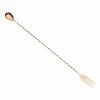 Mercer Barfly 15.75" Bar Spoon With Fork | Copper Plated -Glassware & Drinkware Shop mercer barfly 15.75in copper plated bar spoon with fork. m37010