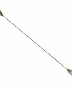 Mercer Barfly 19.6" Bar Spoon With Fork | Antique Copper