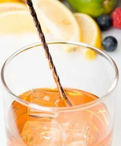 Mercer Barfly 15.75" Classic Bar Spoon | Copper Plated -Glassware & Drinkware Shop mercer barfly copper plated classic teardrop bar spoon blending 1