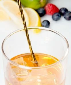 Mercer Barfly 11.8" Classic Bar Spoon | Gold Plated -Glassware & Drinkware Shop mercer barfly gold plated teardrop bar spoon mixing